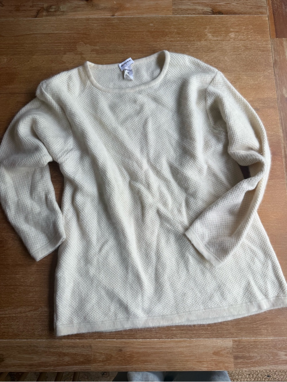 RODIER Cream Textured Crewneck Sweater